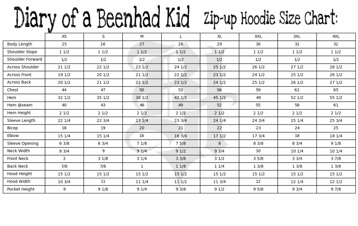 Diary of a Beenhad Kid Zip-up hoodie