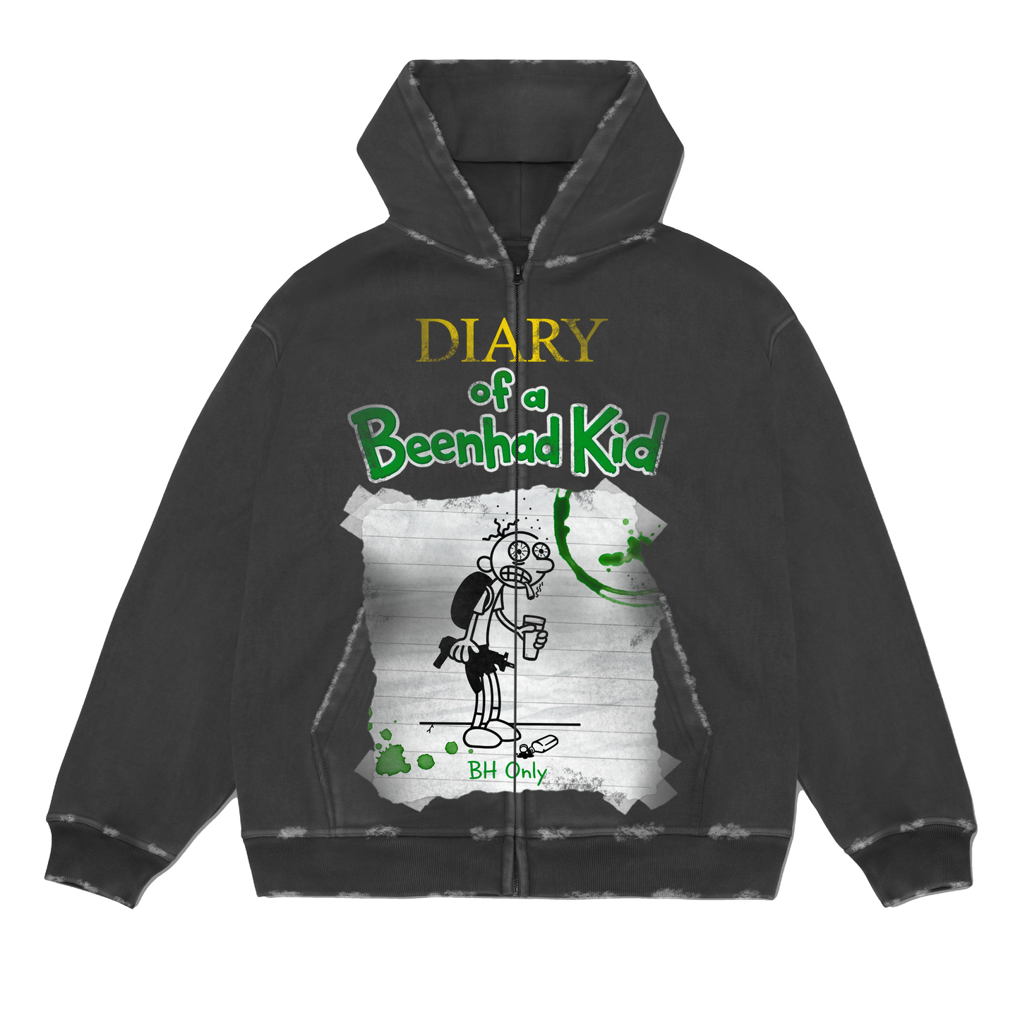 (1 OF 1) DIARY OF A BEENHAD KID ZIPUP HOODIE